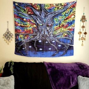 Psychedelic Trippy Tree of Life Tapestry (#17)